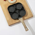 ChefVerra Non-Stick Omelette Pan | 4-hole frying pan for eggs, pancakes, and burgers