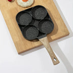 ChefVerra Non-Stick Omelette Pan | 4-hole frying pan for eggs, pancakes, and burgers