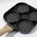 ChefVerra Non-Stick Omelette Pan | 4-hole frying pan for eggs, pancakes, and burgers