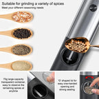 Electric Salt Pepper Grinder Set USB Rechargeable Automatic Spice Mill