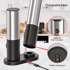 Electric Salt Pepper Grinder Set USB Rechargeable Automatic Spice Mill