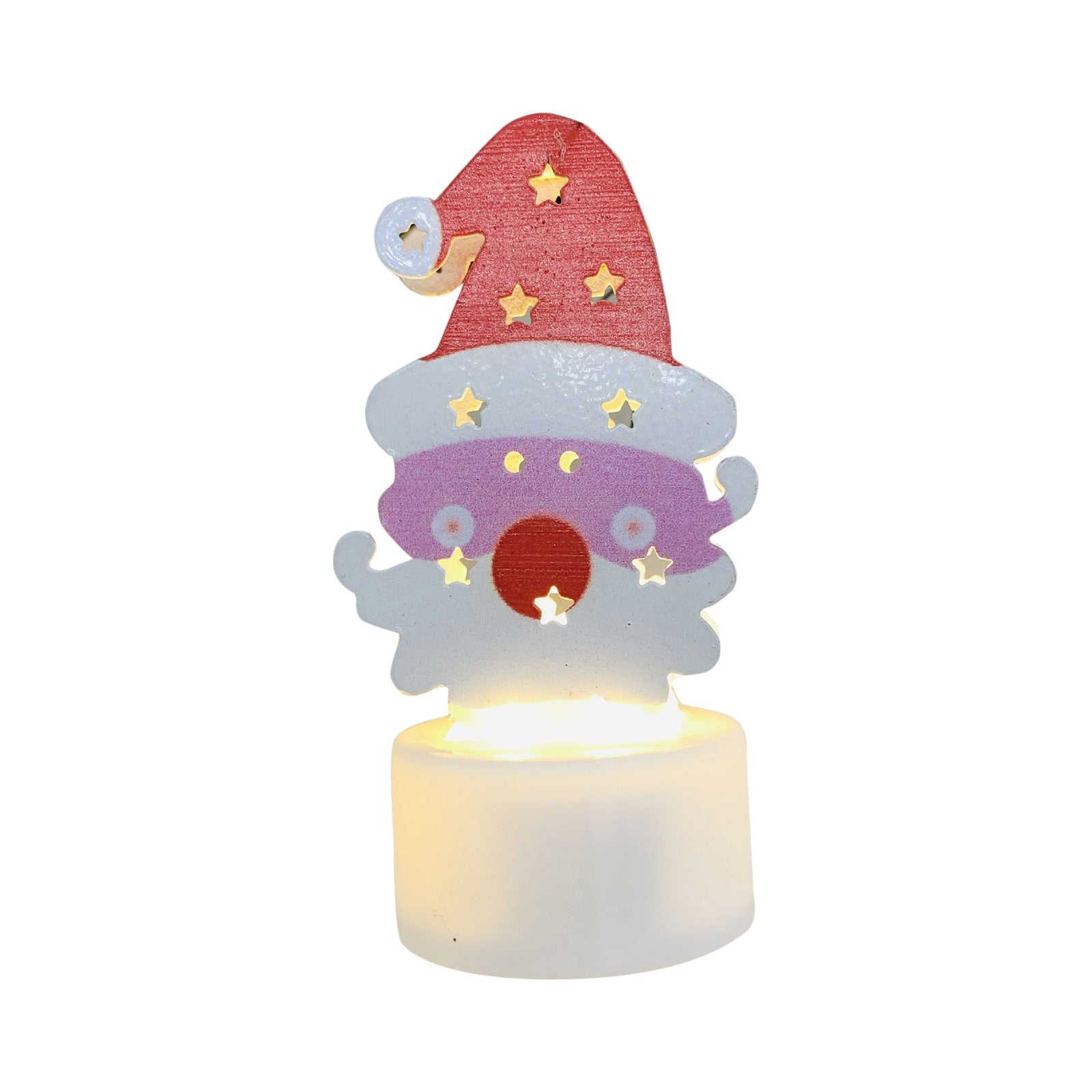 Electronic LED Christmas Candle Lamps - Set of 10 – Adorable Santa, Snowman & Tree Night Lights for Festive Home, Party, & Garden Décor
