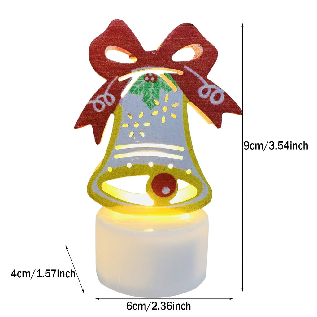 Electronic LED Christmas Candle Lamps - Set of 10 – Adorable Santa, Snowman & Tree Night Lights for Festive Home, Party, & Garden Décor
