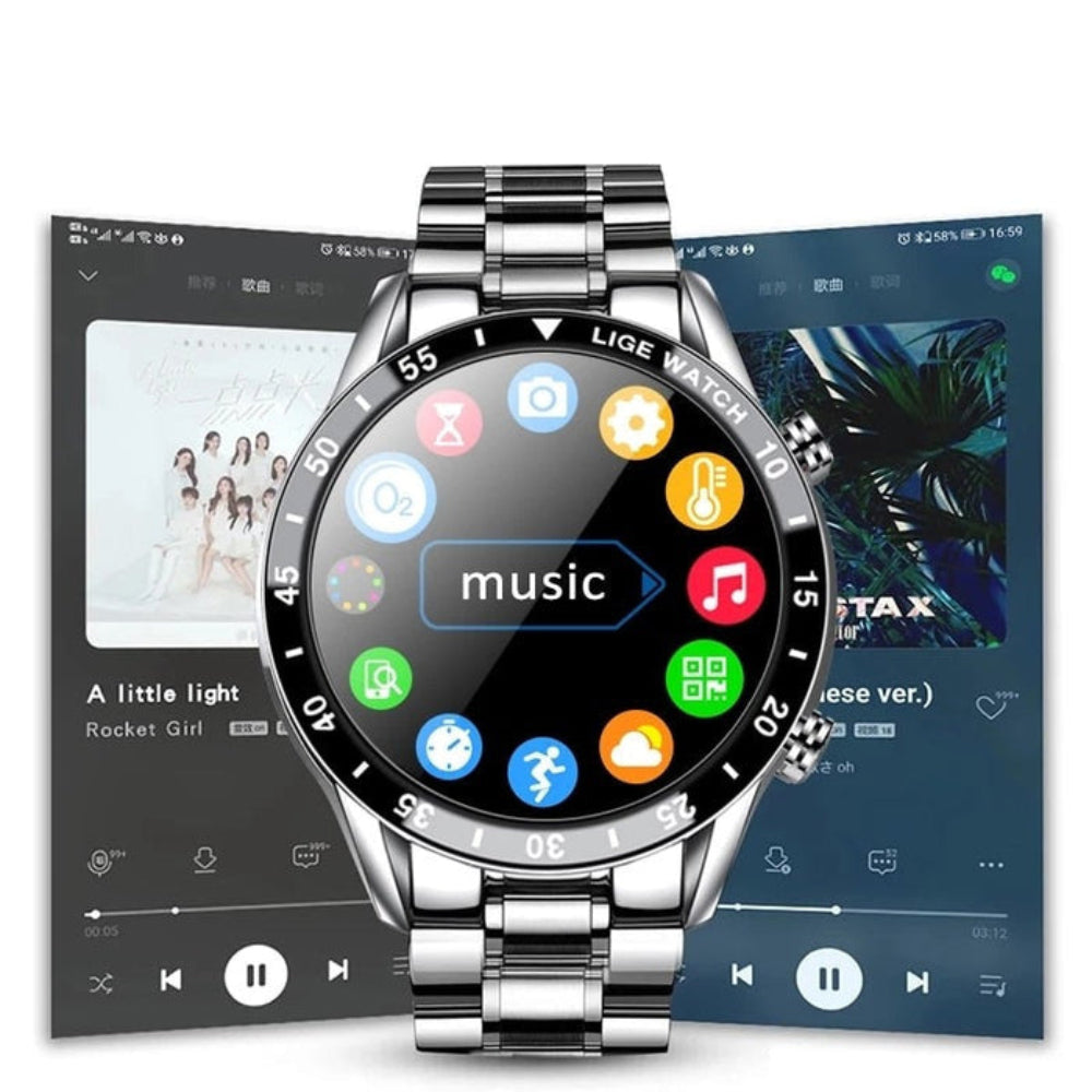 Smartwatch Stainless Steel Modern Health Tracker