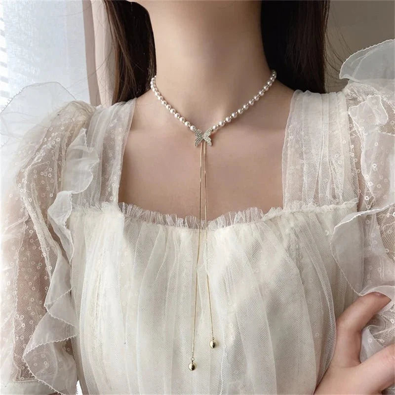 Elegant Adjustable Butterfly Necklace