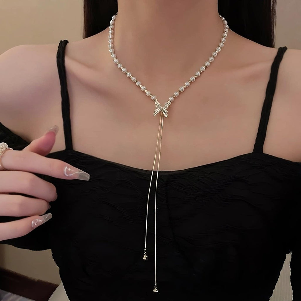 Elegant Adjustable Butterfly Necklace