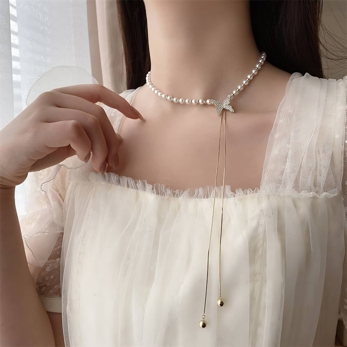 Elegant Adjustable Butterfly Necklace