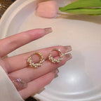 Elegant Beaded Hoop Earrings