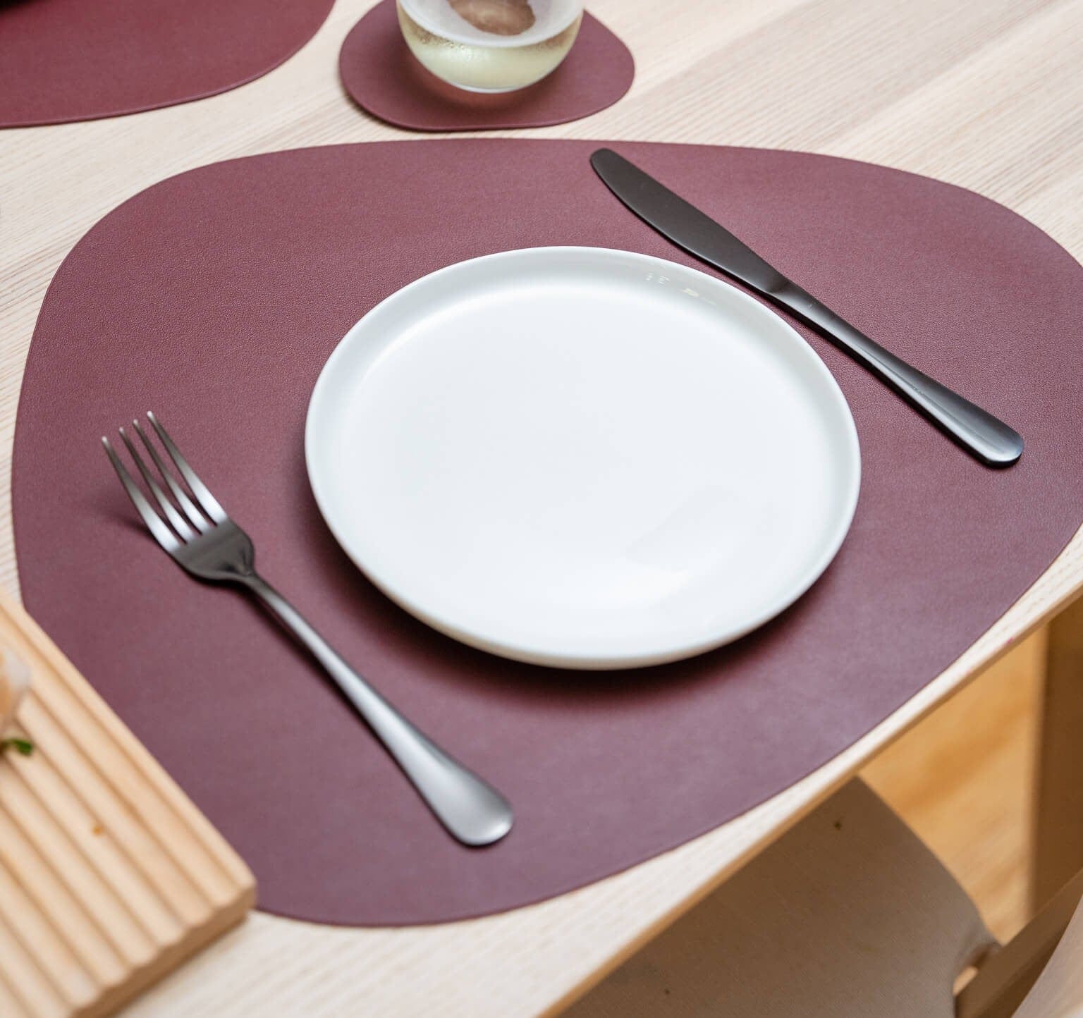 Luxury Leather Placemat and Coaster Set