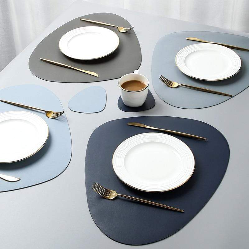 Luxury Leather Placemat and Coaster Set