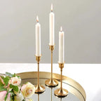 Candle Holders Gold Metal Set for Table Decor