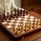 Handcrafted Wooden Chess Set with Extra Pieces