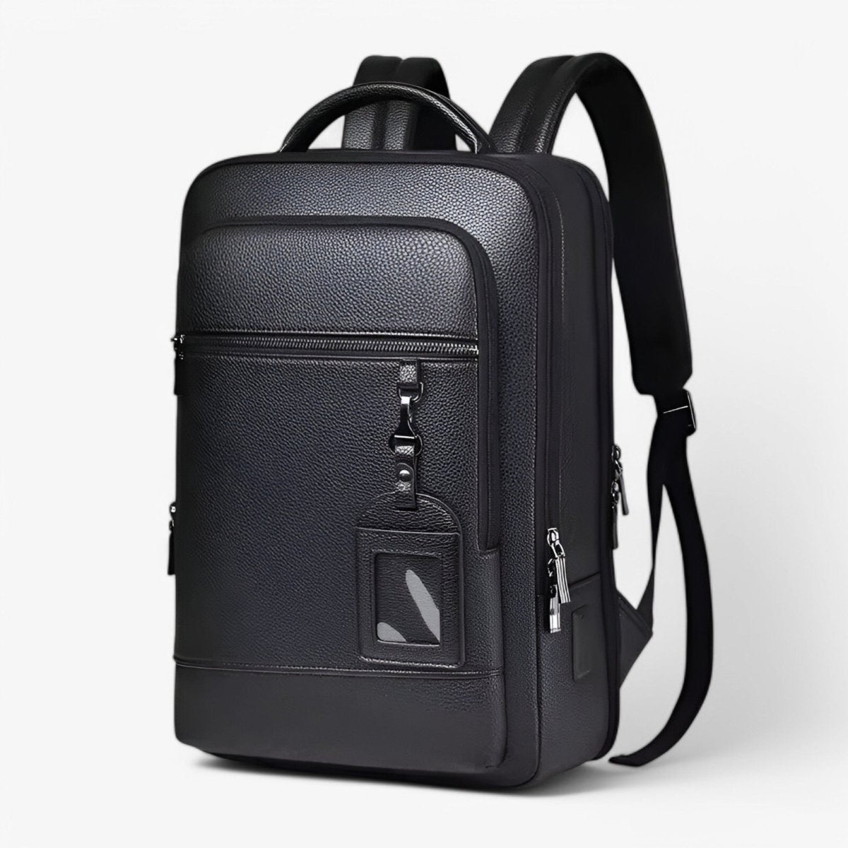 EXECUTREK – Elegant Leather Laptop Backpack with USB Port