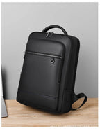 EXECUTREK – Elegant Leather Laptop Backpack with USB Port