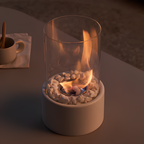 Glass Oil Lamp Decorative Tabletop Fireplace