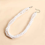 Elegant Pearl Embrace Layered Choker Necklace