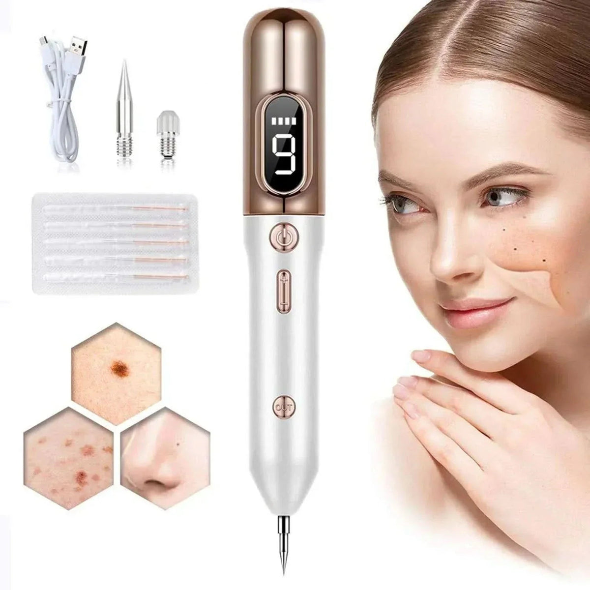 Plasma Skin Tag Remover Pen with LCD