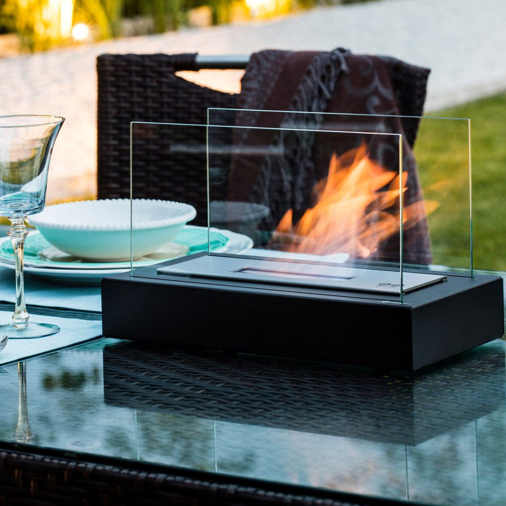 Compact Glass Bioethanol Tabletop Fireplace