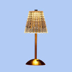Wireless LED Crystal Table Lamp with Cord-Free Design for Bedroom or Office