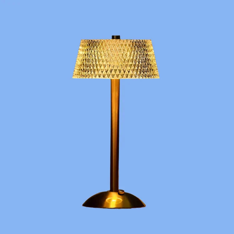 Crystal Table Lamp with USB Charging and Warm LED Light