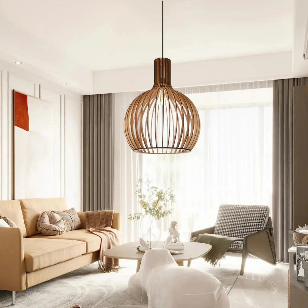 Natura Orb Bamboo Pendant Lamp – Handmade Hanging Lamp
