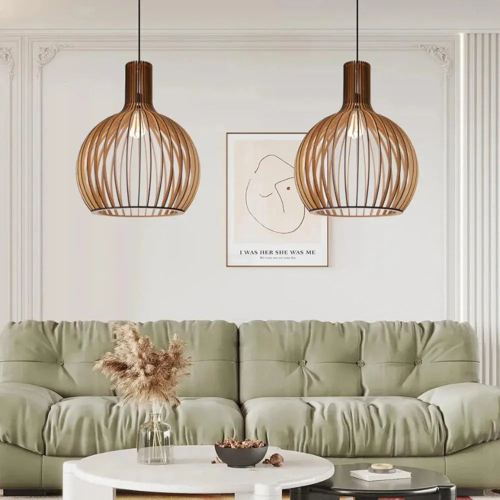 Natura Orb Bamboo Pendant Lamp – Handmade Hanging Lamp