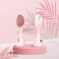 Electric facial cleanser with LED light & 42 °C heat technology | Silicone skincare device with sound vibration