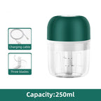 ChopEase Electric Garlic Press – USB Rechargeable – Compact & Powerful – 250ml