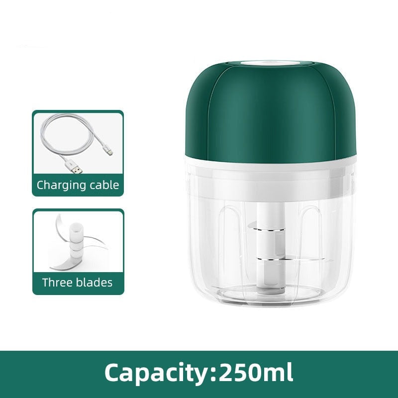 ChopEase Electric Garlic Press – USB Rechargeable – Compact & Powerful – 250ml