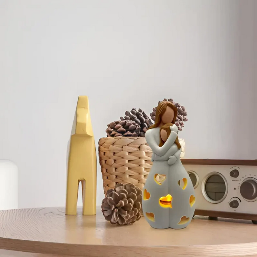 Embracing Mother and Daughter Candle Holder - EternalBond