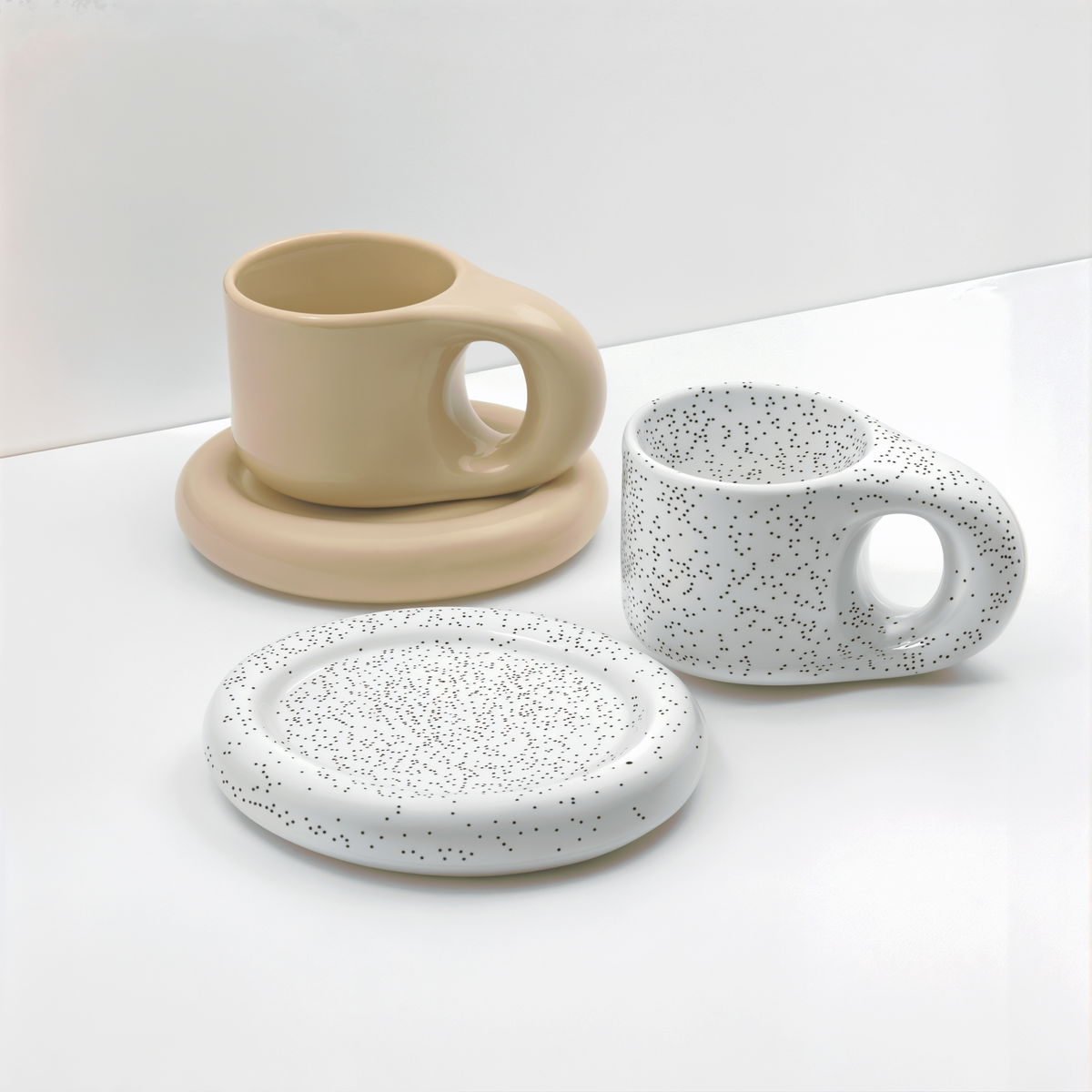 Timeless Elegance - Minimalist Porcelain Cup and Saucer Set