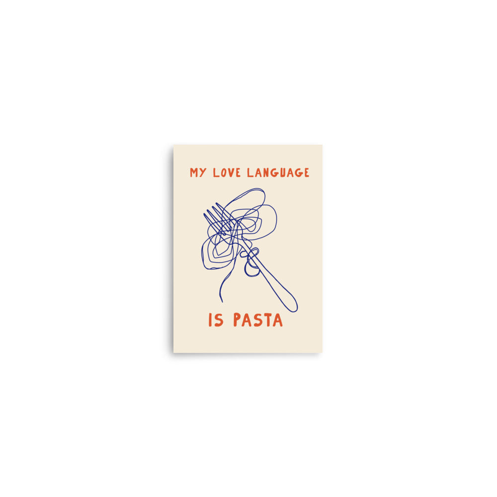 My love language is pasta