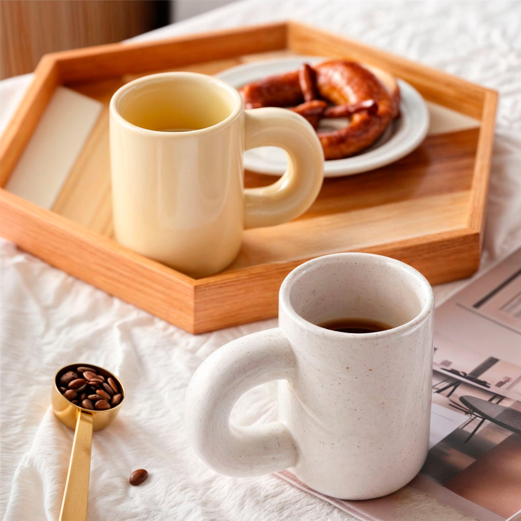 Athenea Cup – Luxe Porcelain Cup with Geometric Design