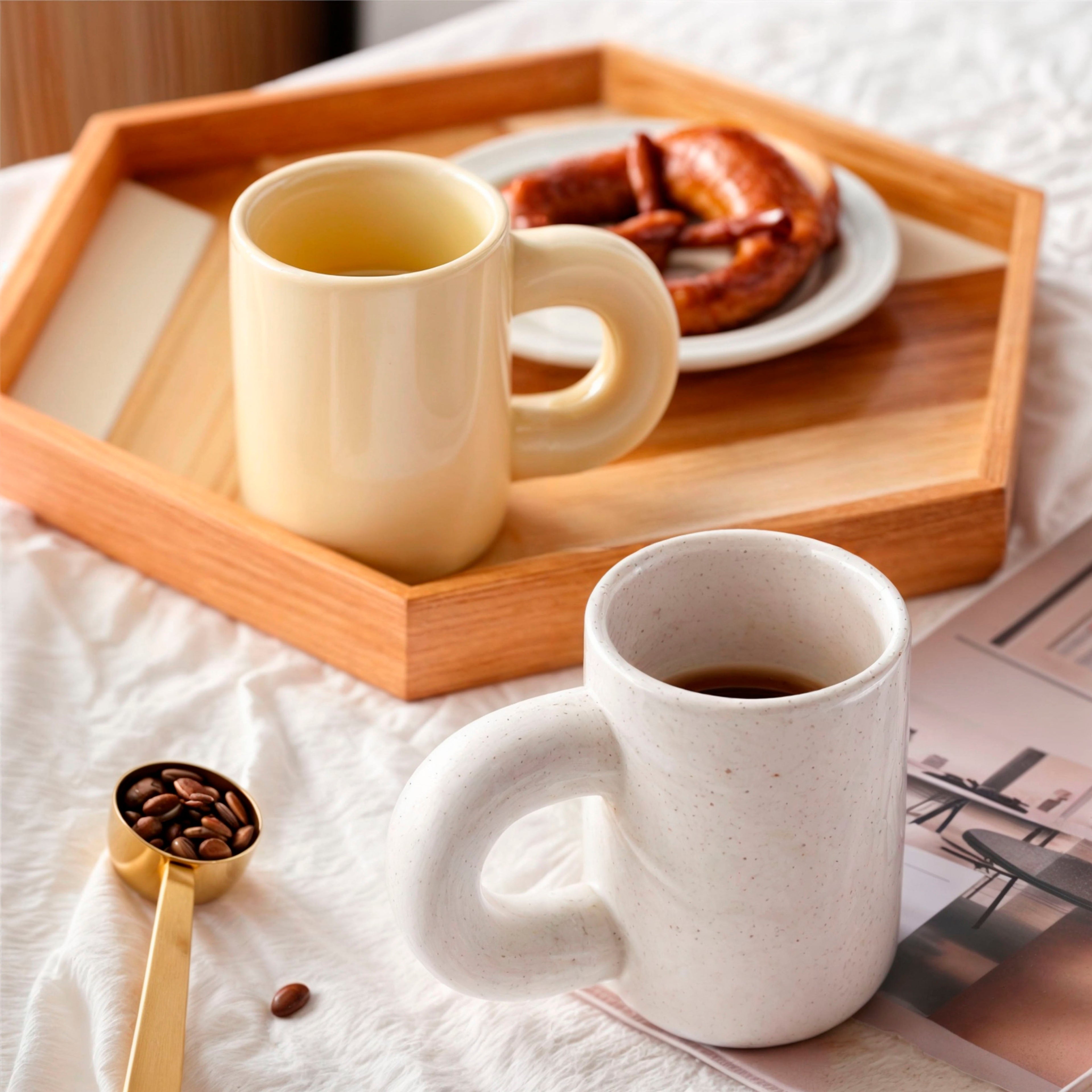 Athenea Cup – Luxe Porcelain Cup with Geometric Design