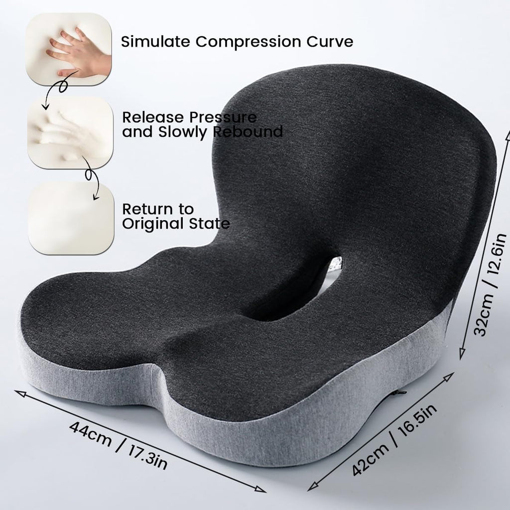 BODYFORM PAD – Ergonomic Memory Foam Seat Cushion for Everyday Comfort