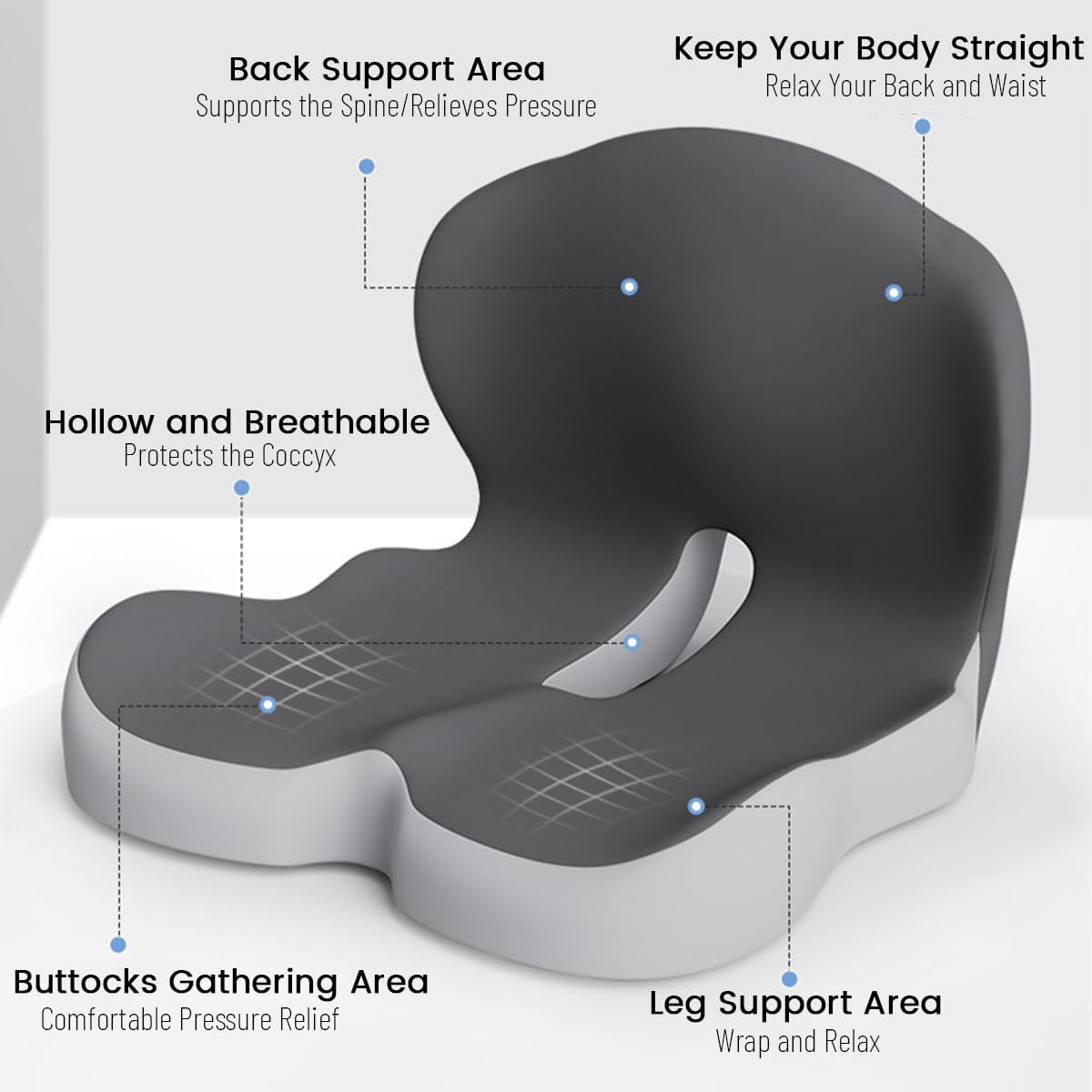 BODYFORM PAD – Ergonomic Memory Foam Seat Cushion for Everyday Comfort