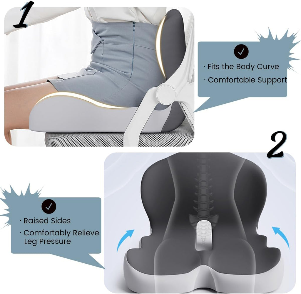 BODYFORM PAD – Ergonomic Memory Foam Seat Cushion for Everyday Comfort