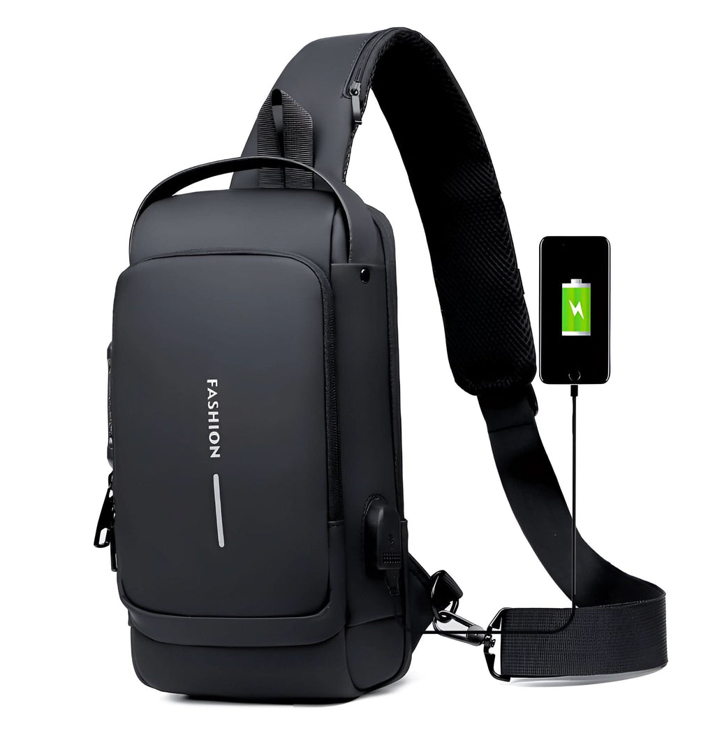 Anti-Theft Waterproof USB Backpack for Men with Charging