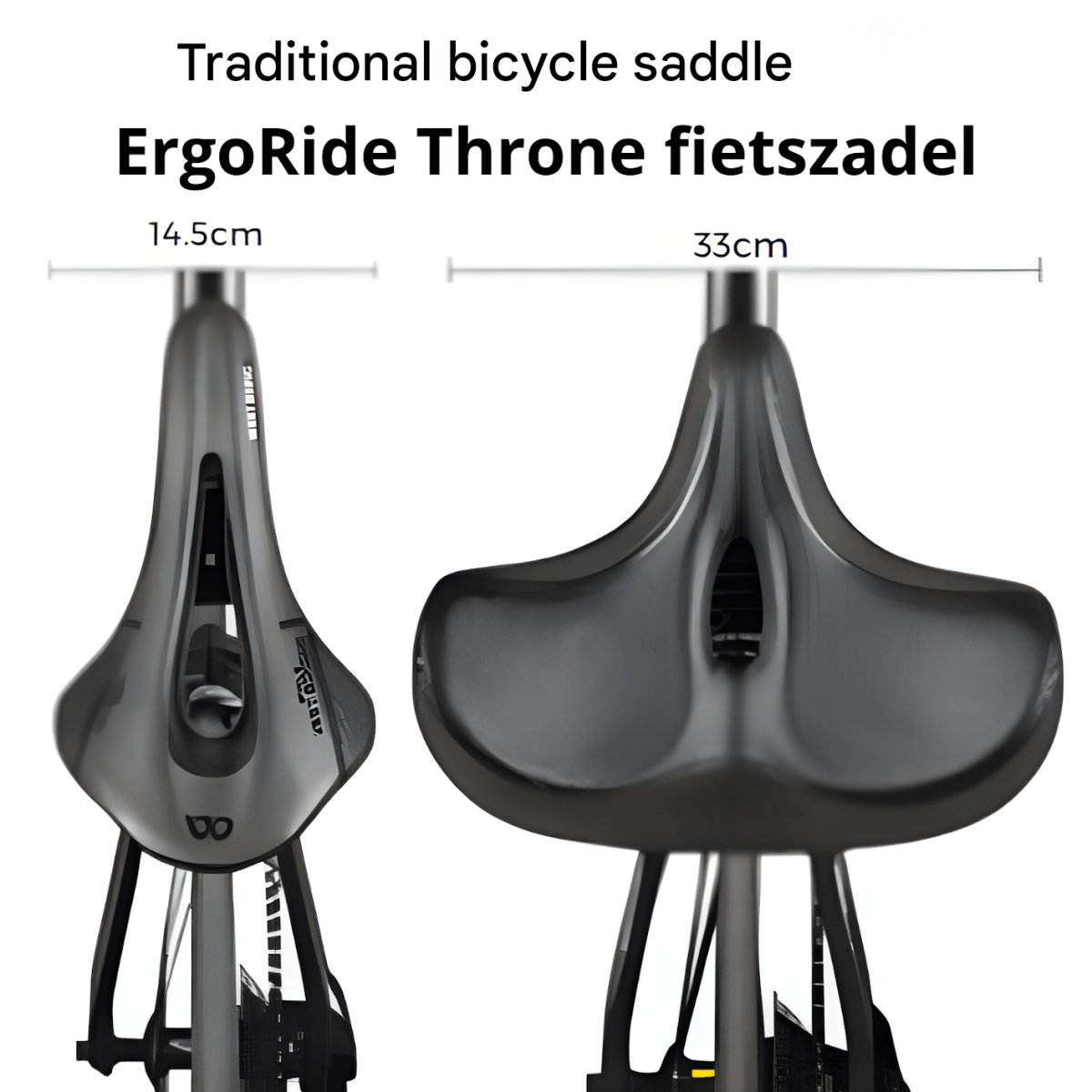 Ergorid Thron Bicycle Saddle – Ergonomic, Weatherproof Comfort for Men & Women