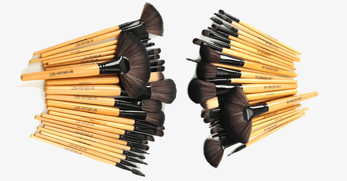24-piece Premium Wood Brush Set with Free Case