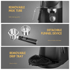 3.5 Bar Espresso Machine with Built-In Steam Wand