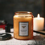 Scented candle glass with essential oils