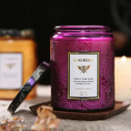 Scented candle glass with essential oils