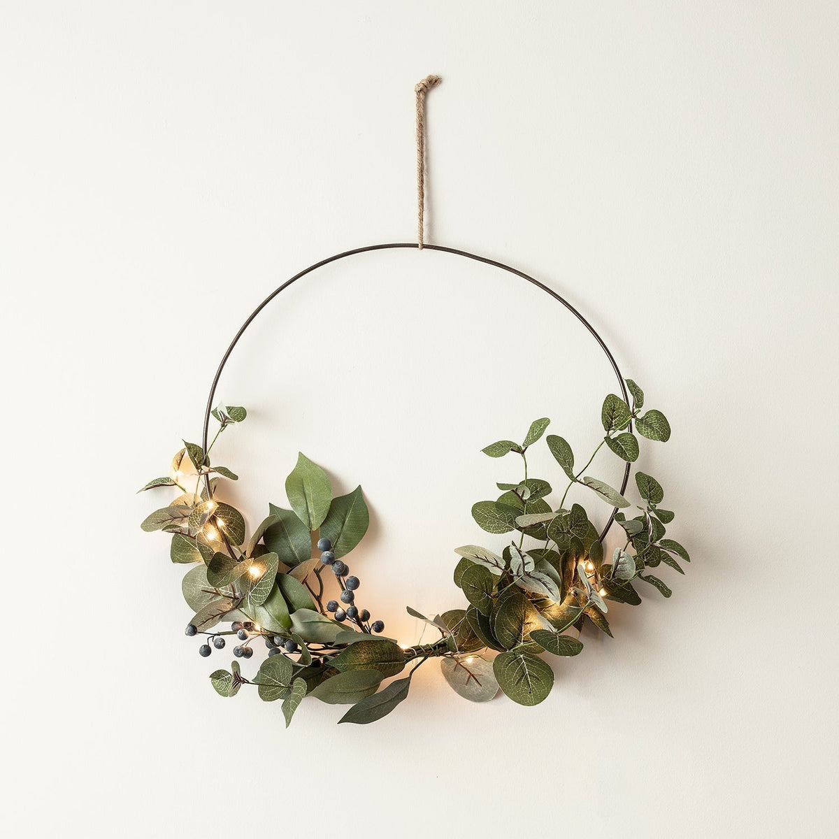 Christmas Wreath Eucalyptus LED Lights