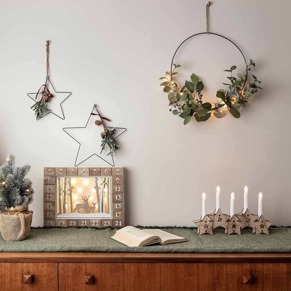 Christmas Wreath Eucalyptus LED Lights