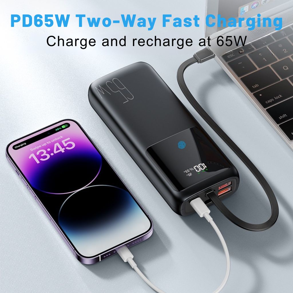 VoltMate Pro 65W – Smart Multicharge Powerbank with Touch Display