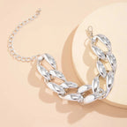 Exaggerated Chunky Cuban Link Choker Necklace