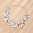Exaggerated Chunky Cuban Link Choker Necklace