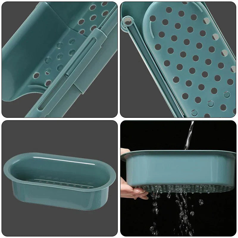 Orgnivo Adjustable Sink Organizer | Telescopic Function | For Sponges & Cloths | Ventilated & Hygienic