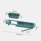 Orgnivo Adjustable Sink Organizer | Telescopic Function | For Sponges & Cloths | Ventilated & Hygienic